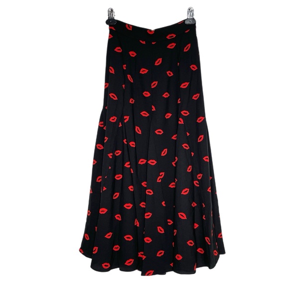 Kate Spade Lips Kisses Printed Skirt Sz 00 - Picture 1 of 9